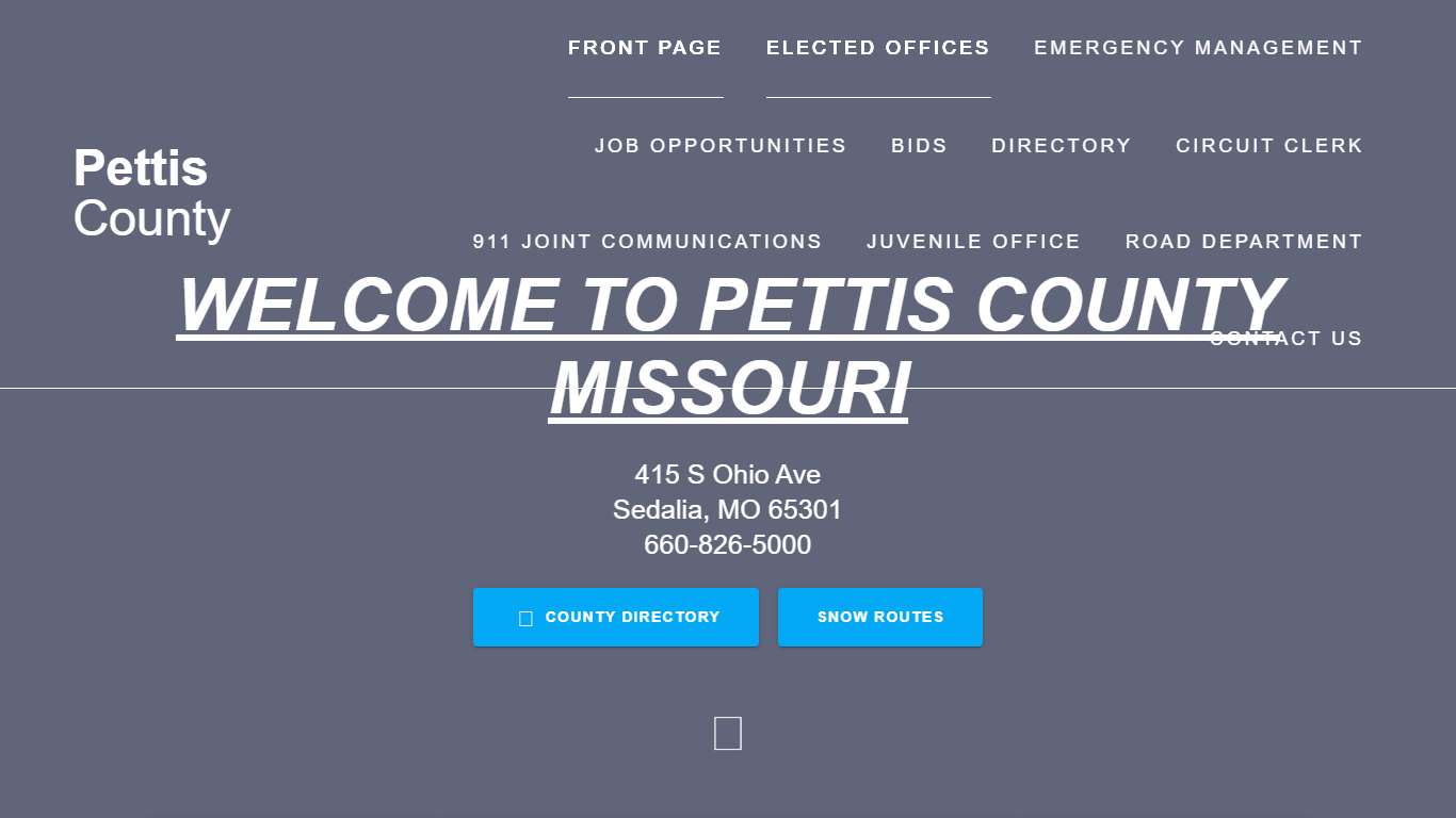 Pettis County – Homepage for Pettis County Missouri